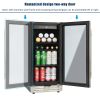 Built-in and Freestanding 15" Mini Beverage Refrigerator/Wine Cabinet, 120 Cans, 34-65°F, Quiet, Adjustable Shelves, LED Lighting, ETL , Touch Contro