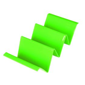 1pc/6pcs Colorful Taco Holder Stands - Premium Large Taco Tray Plates Holds Up To 3 Or 2 Tacos Each, PP Health Material Very Hard And Sturdy, Dishwash (Color: 1pc Green)