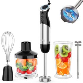 KOIOS Immersion Blender Handheld, 1000W 12-Speed 5 in 1 Hand Mixer Stick Blender with 304 Stainless Steel Blade, Food Processor, Beaker, Egg Whisk and (Color: AS Picture)