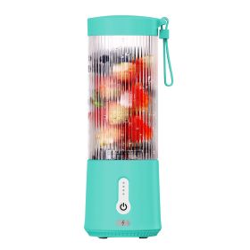 15.2OZ Portable Fruit Blender with 6 Blades Rechargeable Juice Cup for Shakes Smoothies Juice Personal Mini Fruit Mixer for Outdoor Gym Office (Color: Blue)