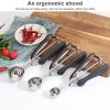 Portable Ice Cream Spoon, Stainless Steel Ice Cream Ball Spoon, Fruit Watermelon Potato Ball Digging Spoon, Kitchen Utensils