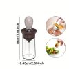 1pc Kitchen Oil Dispenser Bottle With Brush 2 In 1 Olive Oil Dispenser Bottle With Silicone Basting Brush And Dropper Glass Oil Bottle Convenient Cook