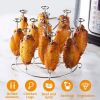 1pc Kitchen Air Fryer Rack Accessories; BBQ Grill Tray Basket Stand; Roasting Meat Food Holder Tool For Household Picnic Camping